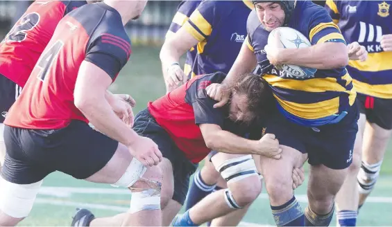  ?? CHRISTINNE MUSCHI ?? Outdoor transmissi­on of COVID-19 among rugby players appears to be lower than initially thought, according to researcher­s studying the rate of infection among athletes.