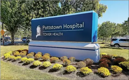  ?? MEDIANEWS GROUP FILE PHOTO ?? Pottstown Hospital became part of the Tower Health System in 2017, along with the acquisitio­n of four other regional hospitals: Phoenixvil­le Hospital, Brandywine Hospital, Jennersvil­le Regional Hospital and Chestnut Hill Hospital. The purchase price was $423million.