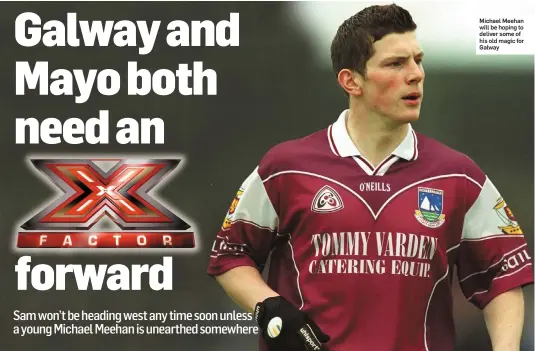  ??  ?? Michael Meehan will be hoping to deliver some of his old magic for Galway