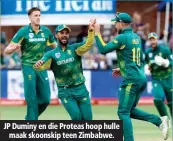  ??  ?? JP Duminy en die Proteas hoop hulle maak skoonskip teen Zimbabwe.