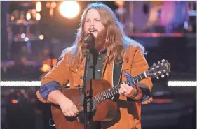  ?? TYLER GOLDEN/NBC ?? Chris Kroeze, from Barron, has advanced further on NBC’s “The Voice” than any past contestant from Wisconsin.