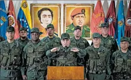  ?? MIGUEL GUTIERREZ/EPA ?? Defense Minister Vladimir Padrino Lopez said assailants targeted Venezuela’s leadership.