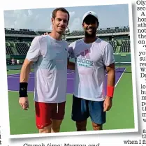  ??  ?? Crunch time: Murray and Verdasco after practice when he realised the end was near