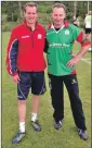  ??  ?? Former Scotland captain, Chris Paterson, with Oban Lorne’s Robert Wright t31rugby01