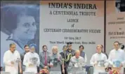  ?? PTI ?? (L to R) Congress leader Anand Sharma, former PM Manmohan Singh, VP M Hamid Ansari, President Pranab Mukherjee, Congress VP Rahul Gandhi at the book launch in New Delhi on Saturday.