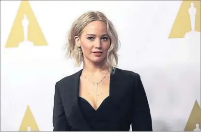  ?? MARIO ANZUONI / REUTERS ?? Jennifer Lawrence, a principios de mes, en Beverly Hills