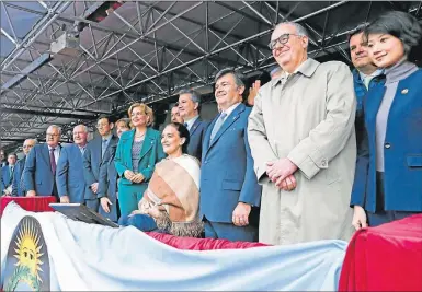  ?? PRESIDENCI­A ?? PALCO. Michetti encabezó la delegación oficial en La Rural, junto a los ministros de Agricultur­a del G20.