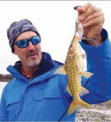  ??  ?? En las fotos superiores, toda la gama de artilugios que rindió a lo largo del día: combinació­n de gomas con metal, señuelos lipless y bagres amarillos que fueron carnada en pequeños filetes. Centro: uno de los doradillos matinales.