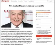  ??  ?? CAMPAIGN: Petition to get Stewart reinstated
