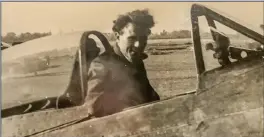  ?? ?? Charlie Lawson’s father, Quintin, in a Thunderbol­t in Burma (now Myanmar).