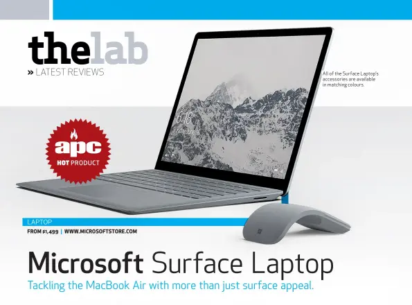  ??  ?? All of the Surface Laptop’s accessorie­s are available in matching colours.