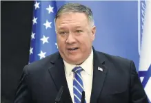  ??  ?? US Secretary of State Mike Pompeo toured the region last week