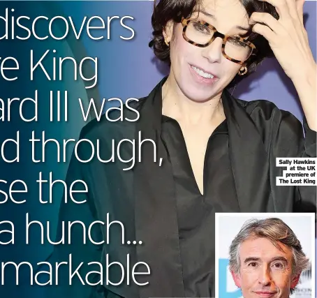  ?? ?? Sally Hawkins
at the UK premiere of The Lost King