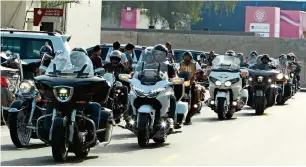  ?? Photo by Shihab ?? bikers of different nationalit­ies go on a 12km ride to show their support for the pakistan Medical Centre project of the pakistan associatio­n dubai. —