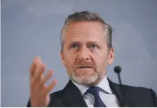  ?? AFP ?? Danish security forces shut down Copenhagen in September to foil the alleged assassinat­ion plot. Foreign Minister Anders Samuelsen, above, wants new EU sanctions against Iran