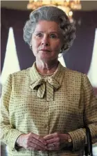  ?? .—alex
bailey/netflix/ap ?? this image released by Netflix shows imelda Staunton as Queen elizabeth in The Crown