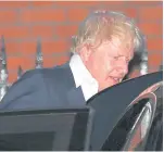  ?? Picture: PA. ?? Boris Johnson leaves the foreign secretary’s Carlton House Terrace residence last night.
