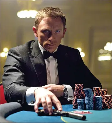  ??  ?? Super spy: Daniel Craig as James Bond who, unlike most agents, always succeeds in his missions