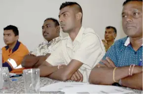  ?? Photo: Nacanieli Tuilevuka ?? Energy Fiji Limited contractor­s at the Electrical Contractor Meeting-North at Hotel Takia in Labasa on July 31, 2018.