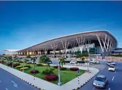  ??  ?? View of Kempegowda Internatio­nal Airport terminal in Bengaluru