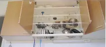  ?? CHERYL QUINTON/PINTEREST ?? This Finnish over-the-sink storage will change the way you may want to dry your dishes.