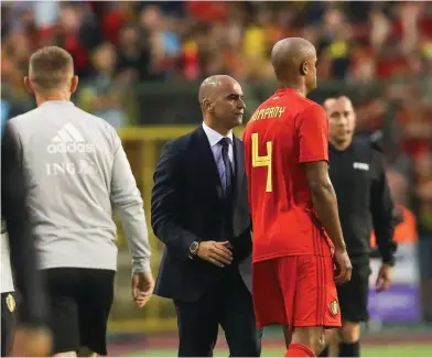  ?? FOTO: LEHTIKUVA/BRUNO FAHY ?? Vincent Kompany och Belgien drömmer om guld.