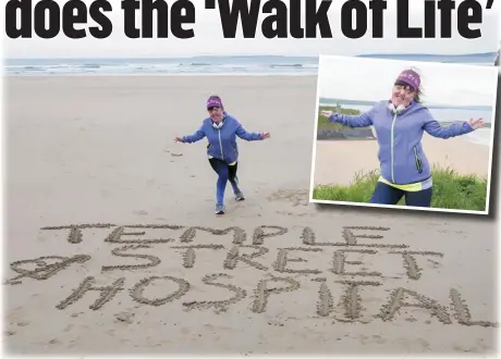  ?? Photos by Timmy O’Dowd. ?? Ballybunio­n woman Antoinette O’Sullivan has been keeping very busy this past month of May as she has been trying to complete the challenge of walking 100 miles in one month as part of her fund-raiser for Temple Street Children’s Hospital.