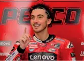  ?? EPA ?? Francesco Bagnaia, 26 anni, iridato MotoGP