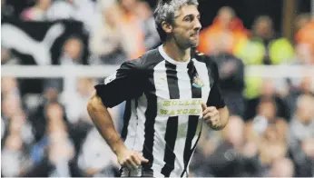  ??  ?? Former Newcastle striker Paul Kitson playing during a testimonia­l match at St James’s Park.