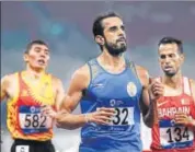  ?? AFP ?? Manjit Singh (centre) won the 800m gold at the Asian Games.