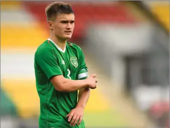  ??  ?? Seamas Keogh from Grange who led the Republic of Ireland U17s to victory over Poland.