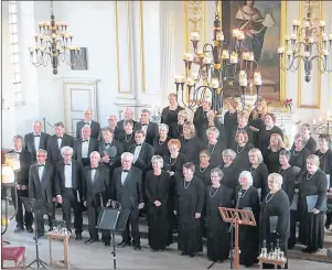  ?? SUBMITTED PHOTO ?? The Cape Breton Chorale performs at the Fortress of Louisbourg chapel in December 2015.