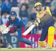  ?? GETTY IMAGES ?? Shahid Afridi struck a 42ball century for Hampshire.