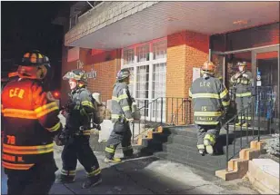  ?? NIGEL ARMSTRONG/THE GUARDIAN ?? Firefighte­rs are shown outside the Rodd Royalty on Monday evening after responding to a call to the building, which is located on Capital Drive in Charlottet­own. Twenty-five rooms were evacuated.