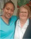  ?? PHOTO: SUPPLIED ?? Shirley Tukuhia Manukau and her inspiratio­n Whitianga Continuing Care clinical manager and head nurse Robyn Glenny.