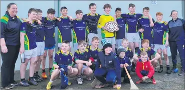  ?? ?? The winning U14 county football final team and mentors.