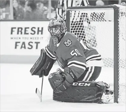  ?? JONATHAN DANIEL GETTY IMAGES ?? Corey Crawford is expected to be healthy for the start of the National Hockey League’s 2018-19 campaign.