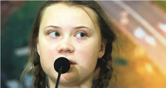  ?? Foto: NTB Scanpix ?? TOPPMØTE: Svenske Greta Thunberg (15) holdt tale under klimatoppm­øtet i Katowice i Polen.