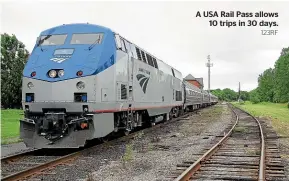  ?? 123RF ?? A USA Rail Pass allows 10 trips in 30 days.