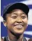  ??  ?? Naomi Osaka