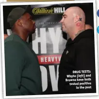  ??  ?? DRUG TESTS: Whyte [left] and Browne have both tested positive in the past