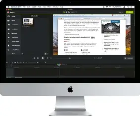  ??  ?? Camtasia 2018 features a redesigned media bin that makes keeping your clips organized easy.