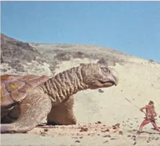  ?? Kino Lorber 1966 ?? Special effects ace Ray Harryhause­n made a giant tortoise battle cavemen in “One Million Years B.C.”