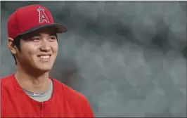  ?? The Associated Press ?? Los Angeles Angels’ Shohei Ohtani, of Japan, has been voted the American League’s Rookie of the Year after becoming the first player since Babe Ruth with 10 homers and four pitching wins in the same season.