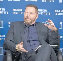  ?? REUTERS ?? Ryan Kavanaugh, co-owner of Triller Inc, is during the Milken Institute Global Conference in Beverly Hills, California in this file photo.