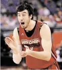  ?? David J. Phillip / Associated Press ?? Wisconsin center Frank Kaminsky
could be selected in the first half
of the first round of the
NBA draft on Thursday
night.