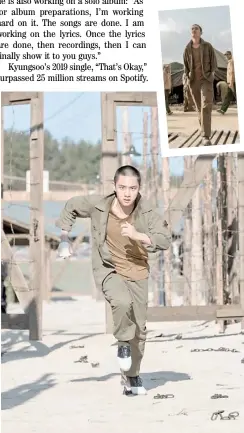  ?? PHOTOGRAPH­S COURTESY OF SWING KIDS ?? DO Kyung-soo as the young North Korean soldier Rho Ki-soo in the 2018 musical/drama ‘Swing Kids.’