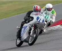  ??  ?? Simon Morris (Ducati 350) is believed to be the only rider from the CRMC’S inaugural 1980 Snetterton meeting who is still racing with the club today.