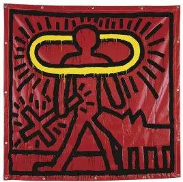  ?? ?? Untitled (1982) by Keith Haring.