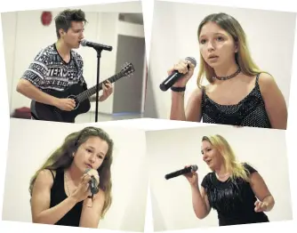  ?? (Photos Gilles Traverso) ?? Avant un possible billet pour Paris fin août, Sébastien, Lucia, Flavia et Laura ont passé leurs premières auditions pour The Voice à la Diamond School de Cannes hier.